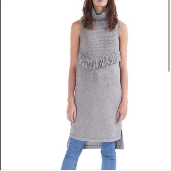 Nomad Tops - Anthropologie Nomad Morgan Carper Alpina  fringe sweater knit tunic dress